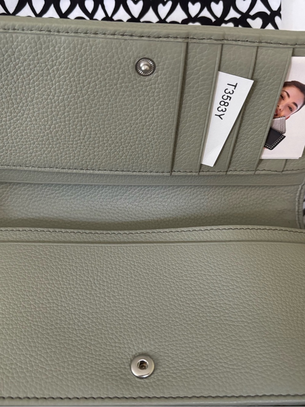 Brand new Brighton interlock large wallet with strap Sage - Picture 5 of 14